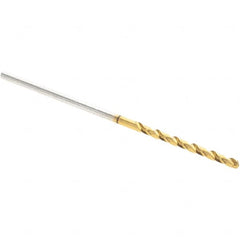 Guhring - 3/64" 130° Cobalt Jobber Drill - TiN Finish, Right Hand Cut, Spiral Flute, Straight Shank, 38mm OAL, Split Point - Americas Industrial Supply