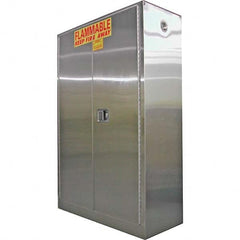 Securall Cabinets - Safety Cabinets Hazardous Chemical Type: Flammable and Combustible Liquids Color: Silver - Americas Industrial Supply