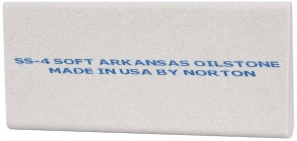 Norton - 4" Long x 1-3/4" Diam x 3/8" Thick, Novaculite Sharpening Stone - Round Edge Slip, Extra Fine Grade - Americas Industrial Supply