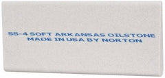Norton - 4" Long x 1-3/4" Diam x 3/8" Thick, Novaculite Sharpening Stone - Round Edge Slip, Extra Fine Grade - Americas Industrial Supply