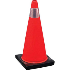 NMC - 18" High, Orange Traffic Cone - 10-1/2" Base Width, Rubber - Americas Industrial Supply