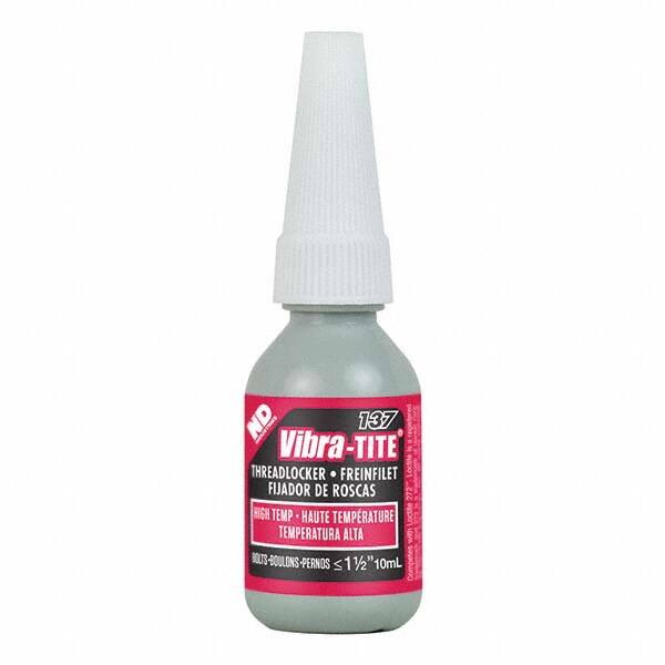 Vibra-Tite - 10 mL Bottle, Red, High Temp/High Strength Threadlocker - Americas Industrial Supply