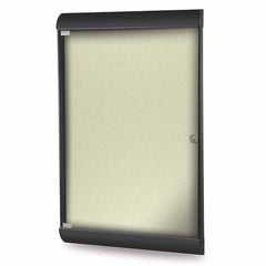 Ghent - Cork Bulletin Boards Style: Enclosed Bulletin Board Color: Caramel - Americas Industrial Supply