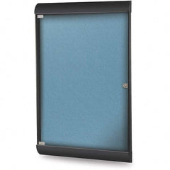 Ghent - Cork Bulletin Boards Style: Enclosed Bulletin Board Color: Ocean - Americas Industrial Supply
