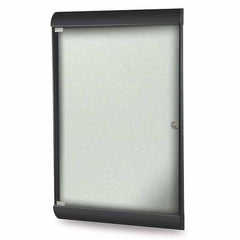 Ghent - Cork Bulletin Boards Style: Enclosed Bulletin Board Color: Silver - Americas Industrial Supply