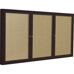 Ghent - Cork Bulletin Boards Style: Enclosed Outdoor Bulletin Board Color: Caramel - Americas Industrial Supply