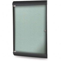 Ghent - Cork Bulletin Boards Style: Enclosed Bulletin Board Color: Stone - Americas Industrial Supply