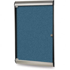 Ghent - Cork Bulletin Boards Style: Enclosed Bulletin Board Color: Ocean - Americas Industrial Supply