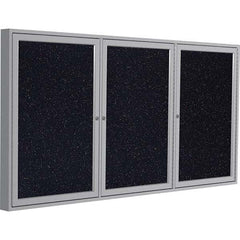 Ghent - Cork Bulletin Boards Style: Enclosed Recycled Rubber Bulletin Board Color: Confetti - Americas Industrial Supply