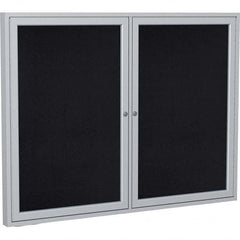 Ghent - Cork Bulletin Boards Style: Enclosed Recycled Rubber Bulletin Board Color: Black - Americas Industrial Supply