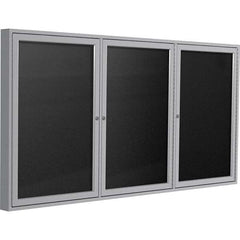 Ghent - Cork Bulletin Boards Style: Enclosed Letterboard Color: Black - Americas Industrial Supply