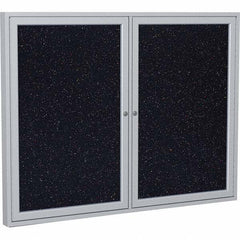 Ghent - Cork Bulletin Boards Style: Enclosed Recycled Rubber Bulletin Board Color: Confetti - Americas Industrial Supply