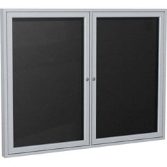 Ghent - Cork Bulletin Boards Style: Enclosed Letterboard Color: Black - Americas Industrial Supply