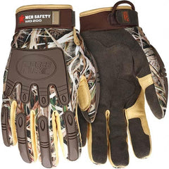 MCR Safety - Size M Synthetic Suede Work Gloves - For Cold Weather, Uncoated, Adjustable Closure Cuff, Full Fingered, Camouflage, Paired - Americas Industrial Supply