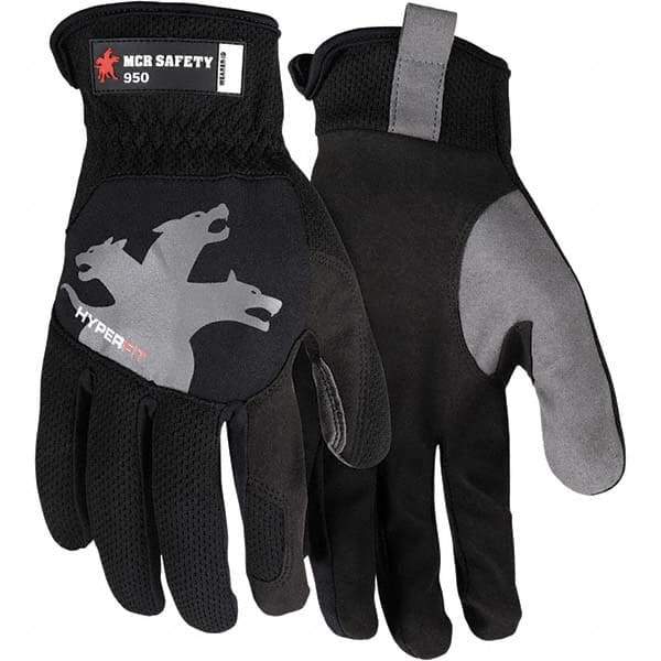 MCR Safety - Size S Synthetic Suede Work Gloves - For General Purpose, Uncoated, Slip-On Cuff, Full Fingered, Black, Paired - Americas Industrial Supply