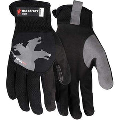 MCR Safety - Size S Synthetic Suede Work Gloves - For General Purpose, Uncoated, Slip-On Cuff, Full Fingered, Black, Paired - Americas Industrial Supply