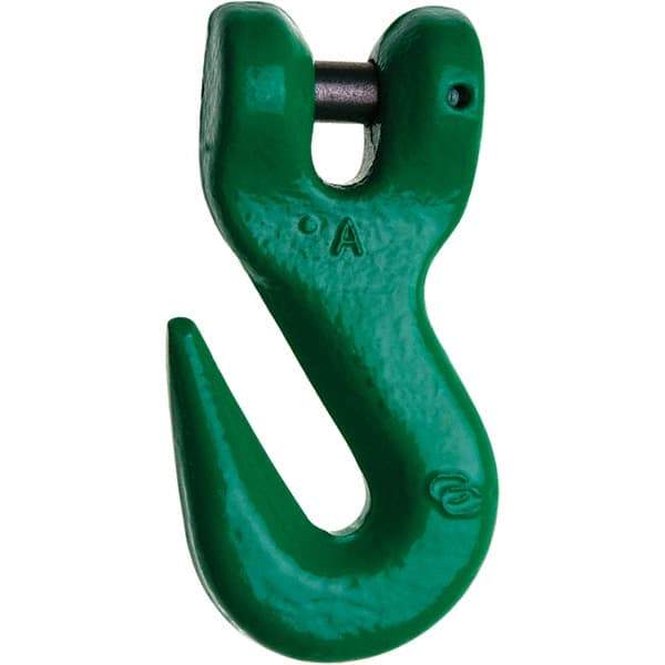 Campbell - 9/32" Chain Diam, 100 Chain Grade Clevis Hook - 4,300 Lb Capacity, 5/16" ID, 3/8" Pin Diam, 3/8" Hook Throat, 3-7/8" OAL, 2" Hook Width - Americas Industrial Supply