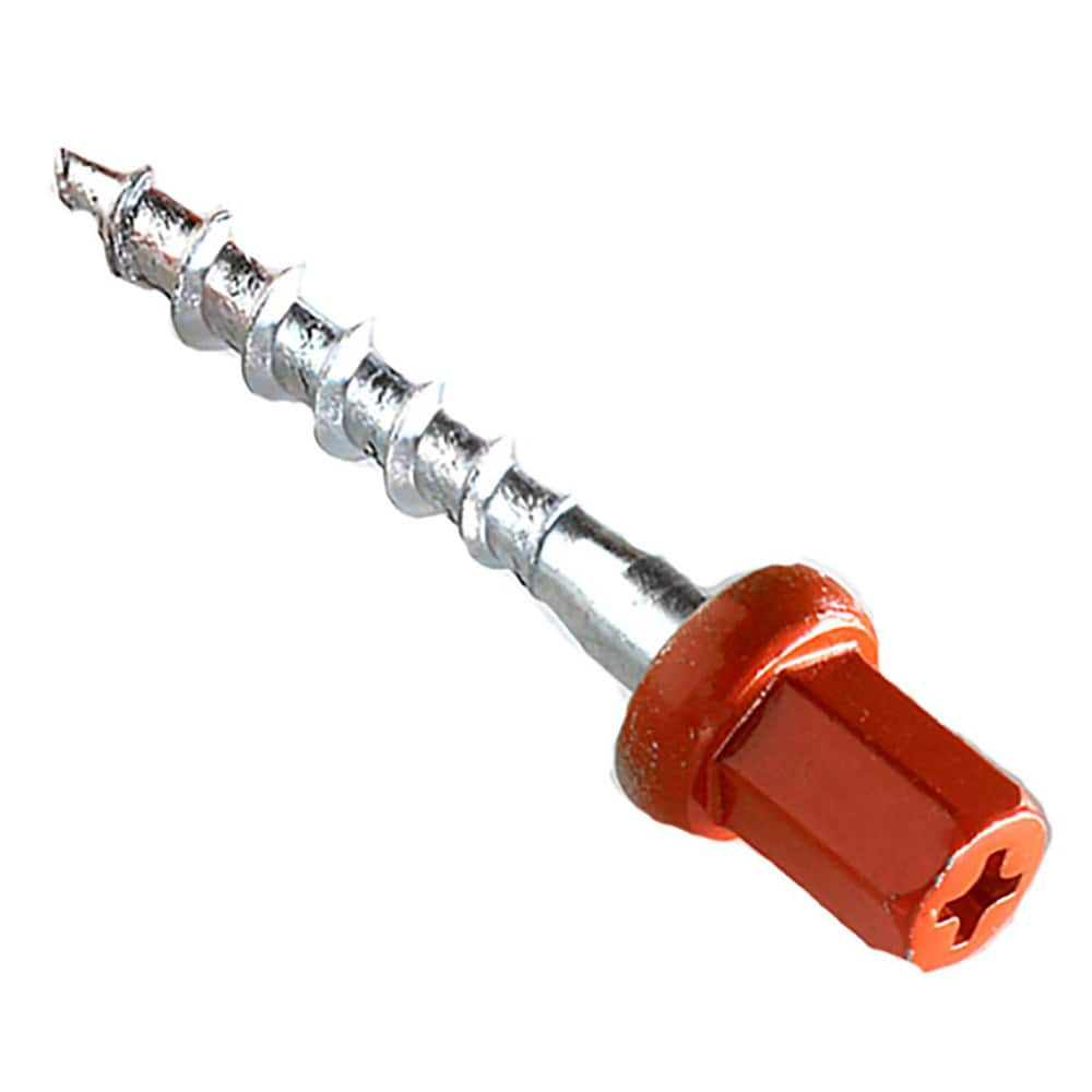 Hex Drive, Concrete & Masonry Fastener C-1022 Carbon Steel, Zinc Plated Finish,