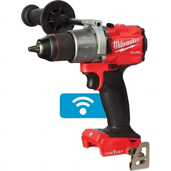 Milwaukee Tool - 18 Volt 1/2" Keyless Chuck Cordless Hammer Drill - 0 to 32,000 BPM, 0 to 2,000 RPM, Reversible - Americas Industrial Supply