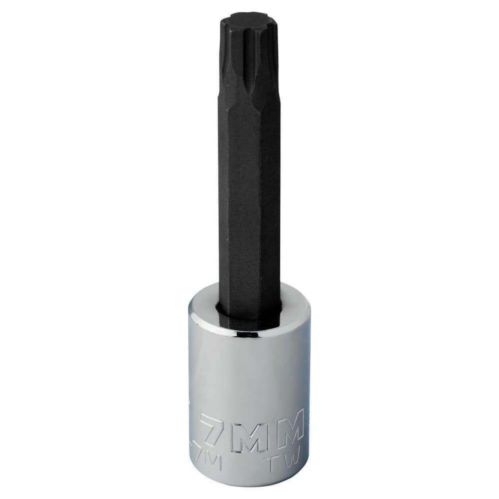 Hand Hex & Torx Bit Sockets; Socket Type: Hex Bit Socket; Tool Type: Hex Bit Socket; Hex Size (mm): 7.000; Bit Length (Inch): 2-3/4; Bit Length: 2.75 in; Insulated: No; Material: Steel; Finish: Chrome-Plated; Overall Length (Inch): 2-3/4 in; Non-sparking: