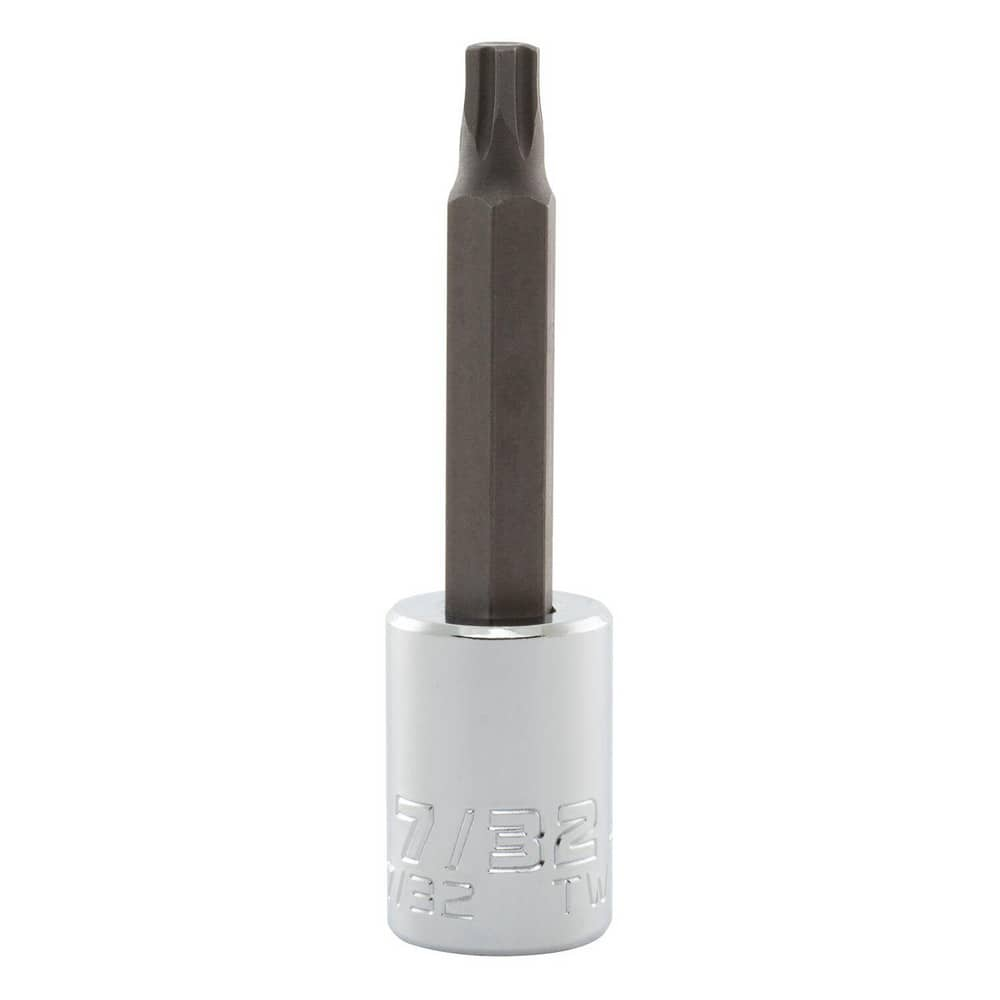 Hand Hex & Torx Bit Sockets; Socket Type: Hex Bit Socket; Tool Type: Hex Bit Socket; Hex Size (Inch): 7/32 in; Bit Length (Inch): 2-3/4; Bit Length: 2.75 in; Insulated: No; Material: Steel; Finish: Chrome-Plated; Overall Length (Inch): 2-3/4 in; Non-spark