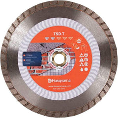 Husqvarna - 7" Diam, 5/8 & 7/8" Arbor Hole Diam, Continuous Edge Tooth Wet & Dry Cut Saw Blade - Diamond-Tipped, Fast Cutting & Smooth Action, Standard Round Arbor - Americas Industrial Supply