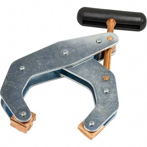 Kant Twist - 1,700 Lb, 4-1/2" Max Opening, 2-1/4" Open Throat Depth, 2-1/2" Closed Throat Depth, Cantilever Clamp - Polyethylene Jaw, T-Handle, 1-7/8" Max Width - Americas Industrial Supply