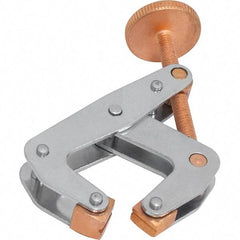 Kant Twist - 700 Lb, 2-1/2" Max Opening, 1-3/4" Open Throat Depth, 1-13/16" Closed Throat Depth, Cantilever Clamp - Copper Plated Steel Jaw, Round Handle, 7/8" Max Width - Americas Industrial Supply