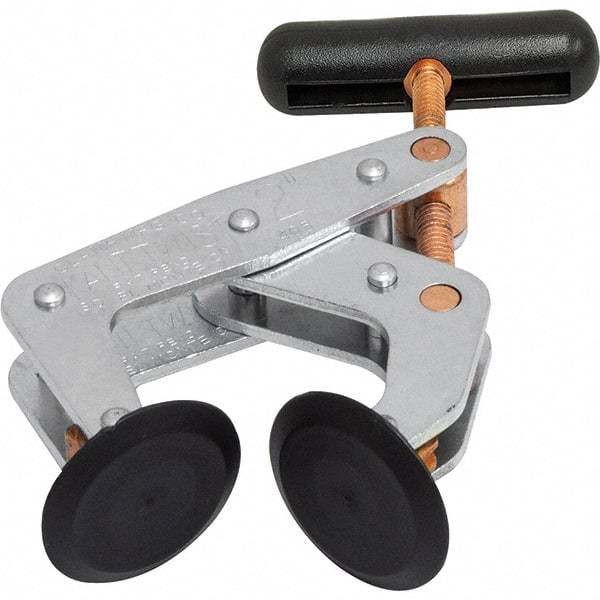 Kant Twist - 800 Lb, 2" Max Opening, 1-1/8" Open Throat Depth, 1-1/4" Closed Throat Depth, Cantilever Clamp - Polyethylene Jaw, T-Handle, 1-3/8" Max Width - Americas Industrial Supply