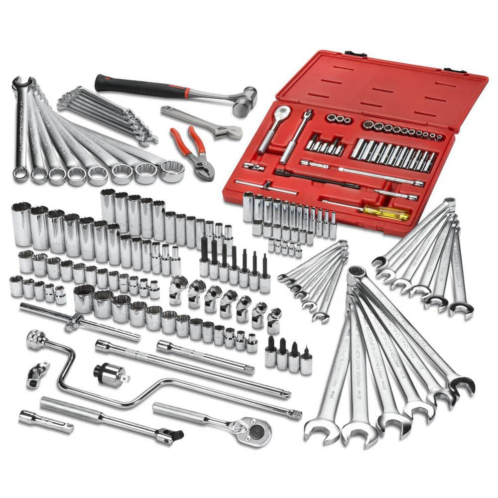 Combination Hand Tool Sets; Set Type: Master Tool Set; Container Type: Cabinet; Measurement Type: Inch & Metric; Container Material: Aluminum; Drive Size: 1/4; 3/8; Insulated: No; Case Type: Roller Cabinet; Contents: Philips Bit: #1; Classic Pear Head: 5