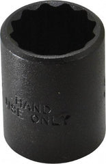 Proto - 5/8", 3/8" Drive, Standard Hand Socket - 12 Points, 1-1/8" OAL, Alloy Steel, Black Finish - Americas Industrial Supply