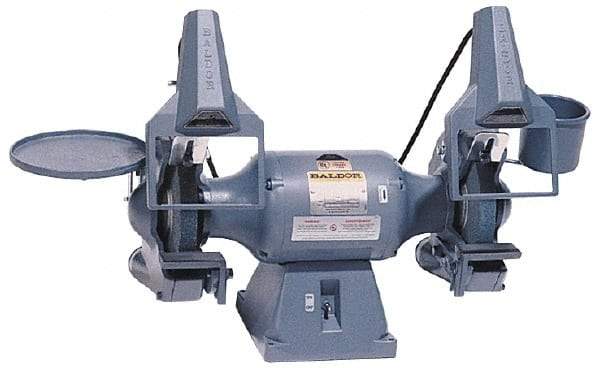 Baldor - 8" Wheel Diam x 1" Wheel Width, 3/4 hp Grinder - 3/4" Arbor Hole Diam, 1 Phase, 1,800 Max RPM, 115/230 Volts - Americas Industrial Supply