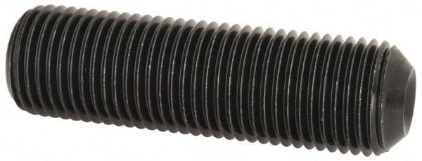 Value Collection - 1/2-20 UNF, 1-3/4" OAL, Cup Point Set Screw - Grade ASTM F912 Alloy Steel, 1/4" Key - Americas Industrial Supply