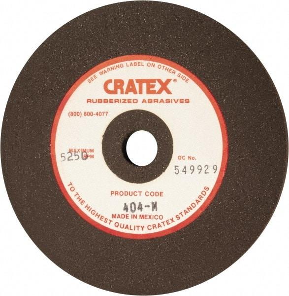 Cratex - 4" Diam x 1/2" Hole x 1/4" Thick, Surface Grinding Wheel - Silicon Carbide, Medium Grade, 5,250 Max RPM, Rubber Bond, No Recess - Americas Industrial Supply