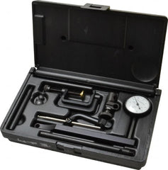 TESA Brown & Sharpe - 8 Piece, 0" to 0.2" Measuring Range, 1-1/2" Dial Diam, 0-100 Dial Reading, White Dial Test Indicator Kit - 11/32" Contact Point Length, 0.001" Dial Graduation - Americas Industrial Supply