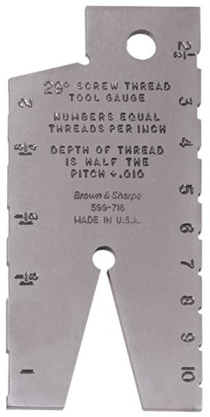 TESA Brown & Sharpe - Steel Acme Thread Screw Checker - 29° Thread Angle - Americas Industrial Supply