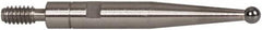 INTERAPID - 0.06" Ball Diam, Carbide, Ball Test Indicator Contact Point - 0.65" Contact Point Length, Use with Brown & Sharpe Interapid 312 Dial Test Indicators (Except 74.111965 & 74.111958) - Americas Industrial Supply