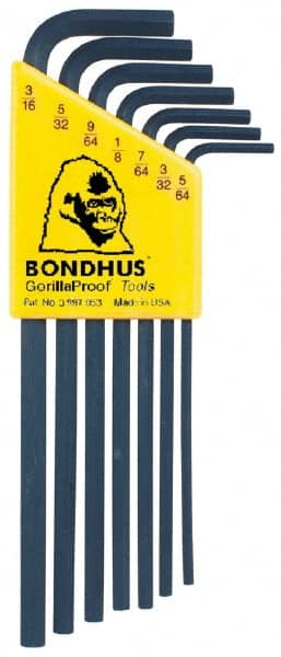 Bondhus - 7 Piece L-Key Hex Key Set - Americas Industrial Supply