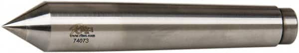 Riten - 0.72" Head Diam, Carbide-Tipped Steel Standard Point Solid Dead Center - B&S 7 Brown & Sharpe Taper, 0.72" Point Diam, 1-1/8" Point Length, 4-3/8" OAL - Americas Industrial Supply