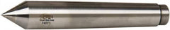 Riten - 0.72" Head Diam, Carbide-Tipped Steel Standard Point Solid Dead Center - B&S 7 Brown & Sharpe Taper, 0.72" Point Diam, 1-1/8" Point Length, 4-3/8" OAL - Americas Industrial Supply