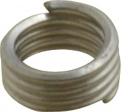 Recoil - M3x0.50 Metric Coarse, 3mm OAL, Free Running Helical Insert - 3-3/4 Free Coils, Tanged, Stainless Steel, Bright Finish, 1D Insert Length - Americas Industrial Supply