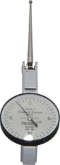 TESA Brown & Sharpe - 0.02 Inch Range, 0.0005 Inch Dial Graduation, Horizontal Dial Test Indicator - 1 Inch White Dial, 0-10-0 Dial Reading, Accurate to 0.0005 Inch - Americas Industrial Supply