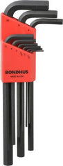 Bondhus - 9 Piece L-Key Hex Key Set - Hex Range 1.5 to 10mm, Protanium - Americas Industrial Supply