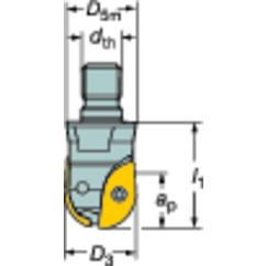 R216-16T08 Coromant Ball Nose Endmill Exchangeable Head - Americas Industrial Supply