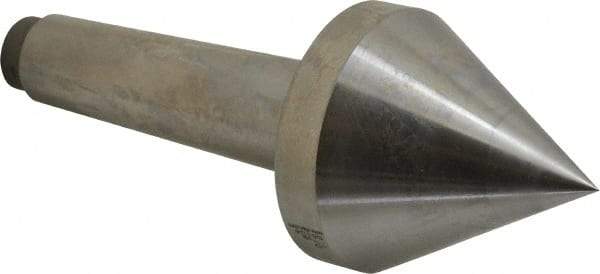 Riten - 2-3/4" Head Diam, Hardened Tool Steel Pipe Nose Point Solid Dead Center - 4MT Morse Taper, 2-3/4" Point Diam, 2.37" Point Length - Americas Industrial Supply