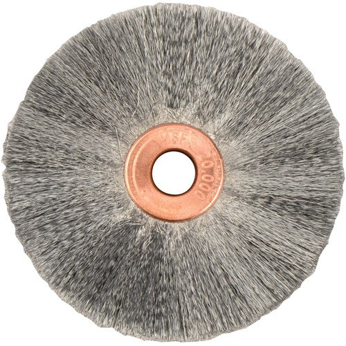 2″ Small Diameter Crimped Wire Wheel, .003″ Steel Fill, 1/4″ Arbor Hole - Americas Industrial Supply