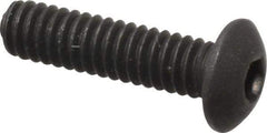 Value Collection - #5-40 UNC Hex Socket Drive, Button Screw - Alloy Steel, Black Oxide Finish, Fully Threaded, 1/2" Length Under Head - Americas Industrial Supply