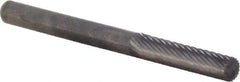 M.A. Ford - 1/8" Cut Diam, 1/8" Shank Diam, Cylinder Head Double Cut Burr - Carbide, Flat End, 9/16" LOC, 1-1/2" OAL - Americas Industrial Supply