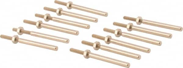 Grobet - 1/8" Shank Abrasive Point Mandrel - 25,000 Max RPM, 1/16" Hole Compatibility, for Rubberized Points - Americas Industrial Supply