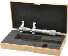 Mitutoyo - 2 to 3 Inch Range, Carbide Satin Chrome Coated, Mechanical Inside Caliper Micrometer - 0.001 Inch Graduation, 0.0004 Inch Accuracy - Americas Industrial Supply